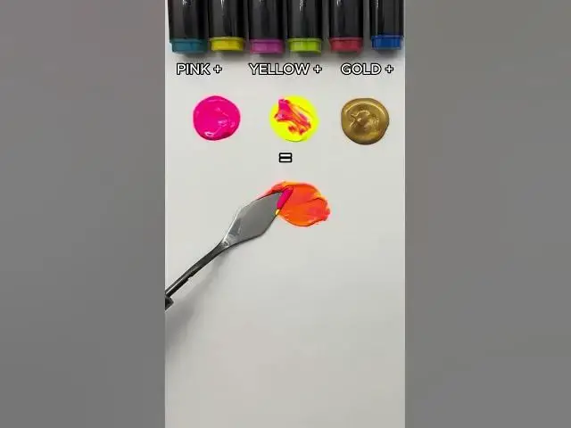 'Video thumbnail for Color mixing recipe | Gold yellow red paint mixing | ASMR  #art #colormixing #colormixingvideo'