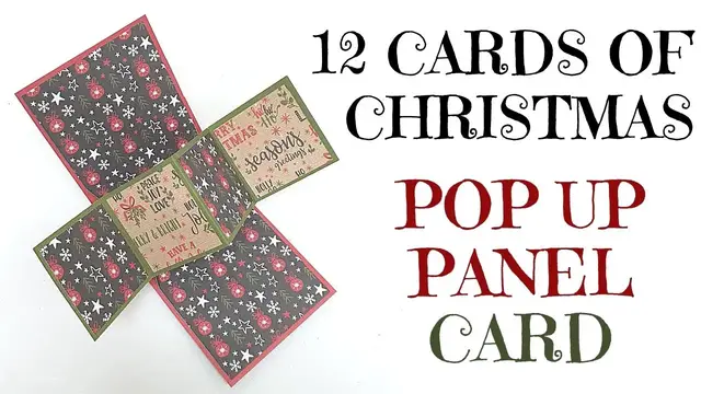 'Video thumbnail for 12 Cards of Christmas 2020 - Pop up Panel Card GET FREE PRINTABLE GUIDE'