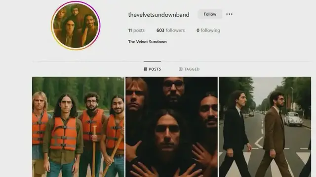 'Video thumbnail for Suspected AI band gaining traction on Spotify'