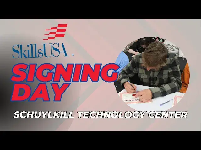 'Video thumbnail for SkillsUSA Signing Day at Schuylkill Technology Center'
