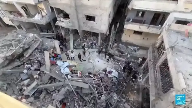'Video thumbnail for Israel strikes Gaza school shelter, 40 Palestinians killed'