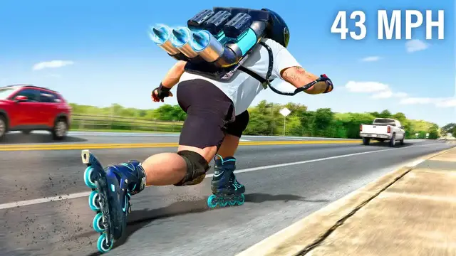 'Video thumbnail for Jake Carlini: building a jetpack for illegal rollerblading!'