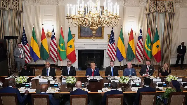 'Video thumbnail for "Great economic potential in Africa": five African leaders have lunch with Trump'