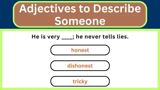 'Video thumbnail for English Grammar Practice || Adjectives to Describe Someone || English Grammar Test'