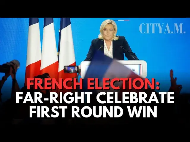 'Video thumbnail for French Election: French markets react to far-right election lead'