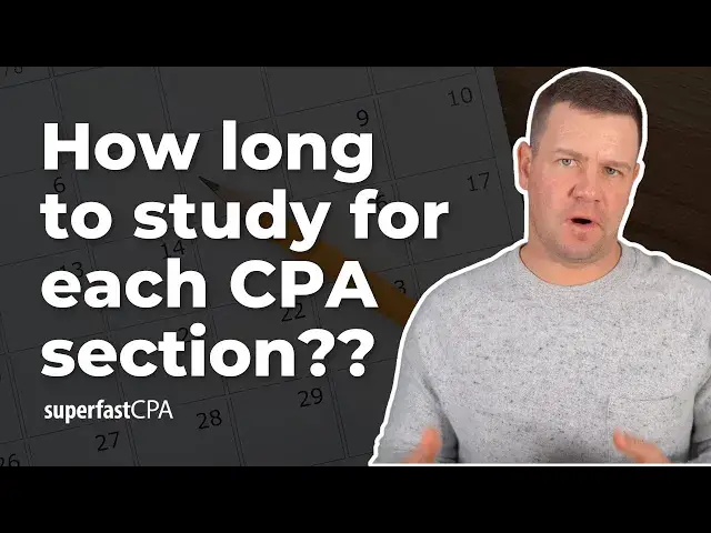'Video thumbnail for How Long to Study for Each CPA Section?'