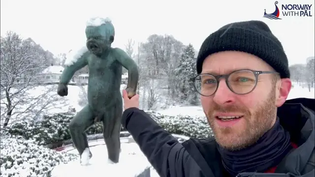 'Video thumbnail for The Vigeland Sculpture Garden in Oslo (in winter)'