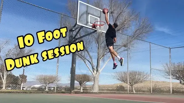 'Video thumbnail for 10 Foot Dunk Session And Some Low Rim Dunks'