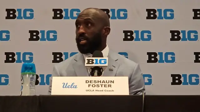 'Video thumbnail for UCLA Head Football Coach DeShaun Foster on Team Beleiving and Nico Iamaleava'