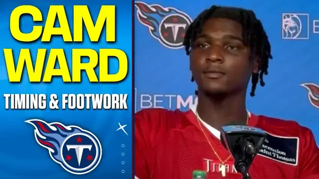 'Video thumbnail for Titans QB Cam Ward talks Calvin Ridley connection + offseason work with teammates'