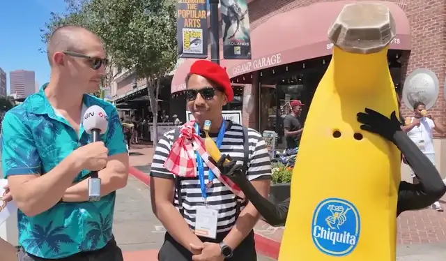 'Video thumbnail for Chiquita Banana Gets Fans' Wildest Takes at SDCC'