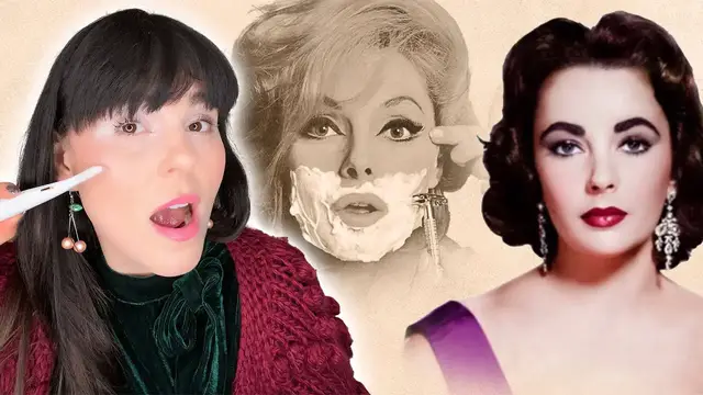 'Video thumbnail for I shaved my face for a week like Marilyn Monroe and Elizabeth Taylor'