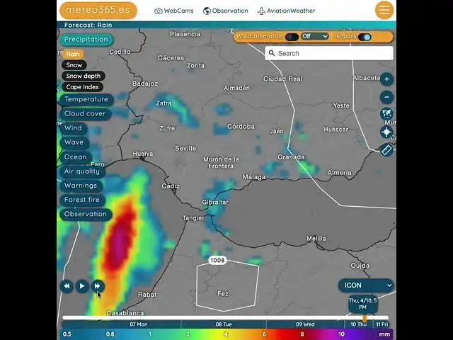 'Video thumbnail for The dreaded 'blood rain' is forecast to sweep into Andalucia this week'