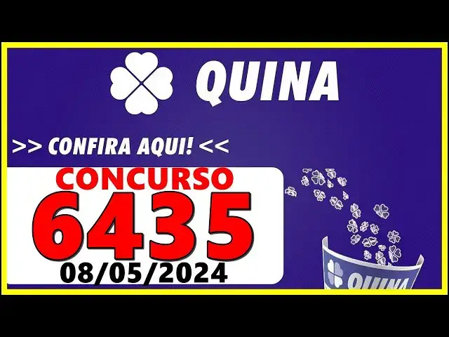 'Video thumbnail for RESULTADO DA QUINA Concurso 6435 de hoje, quarta 08/05/2024 - Quina 6435'