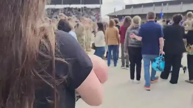'Video thumbnail for Airman Shares Emotional First Hug With Baby Son'