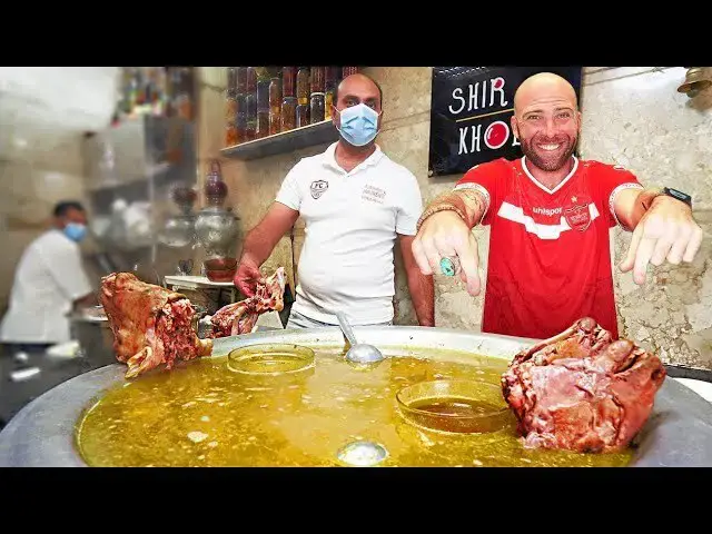 'Video thumbnail for FIRST MEAL in Iran  Kale PACHE Goat Head Stew!! The Iran You've Never Seen Before!!'