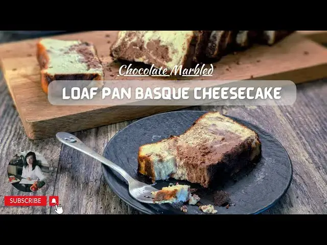 'Video thumbnail for The Most DECADENT Chocolate Marbled Basque Cheesecake'