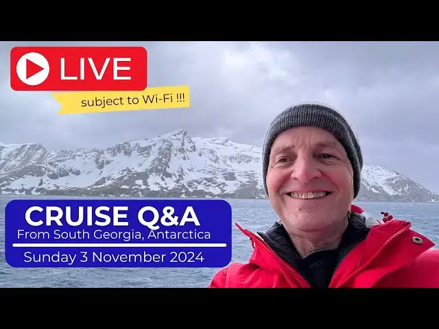 'Video thumbnail for Cruise Q&A Live From Silver Endeavour: Sunday 3 November 2024 (Noon ET / 9am PT / 5pm UK)'