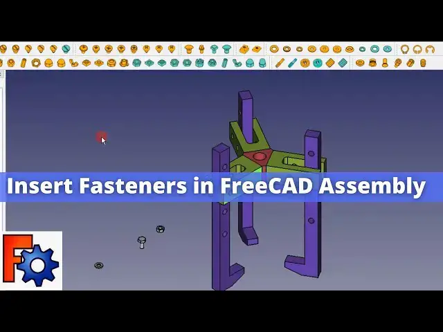'Video thumbnail for Insert Fastener in FreeCAD Assembly | FreeCAD Tutorial | FreeCAD Fasteners | Mechnexus |'