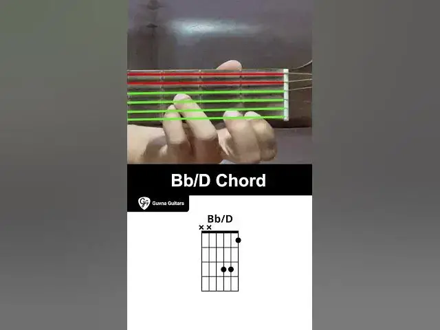 'Video thumbnail for How To Play The Bb/D Chord On Guitar - Guvna Guitars'