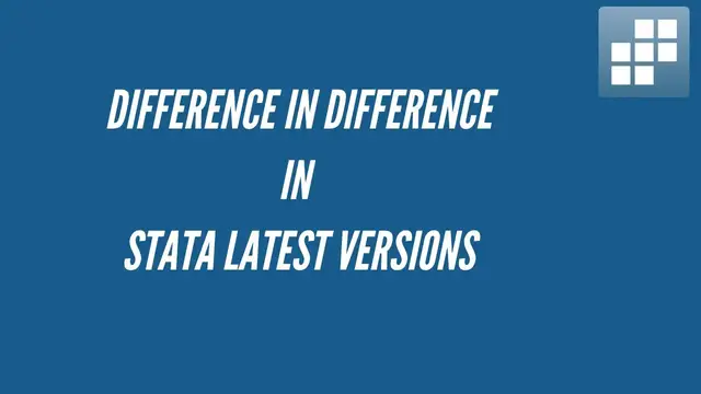 'Video thumbnail for Difference in Difference Analysis in Stata (17 and Lastest Versions)'