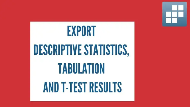 'Video thumbnail for Export Descriptive Statistics, Tabulation and ttest Results From Stata'