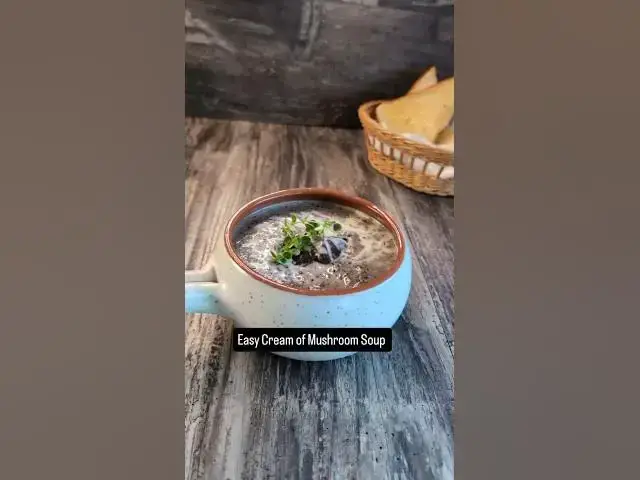 'Video thumbnail for Homemade Cream of Mushroom Soup #fallvibes #souprecipe #mushroomsouprecipe'