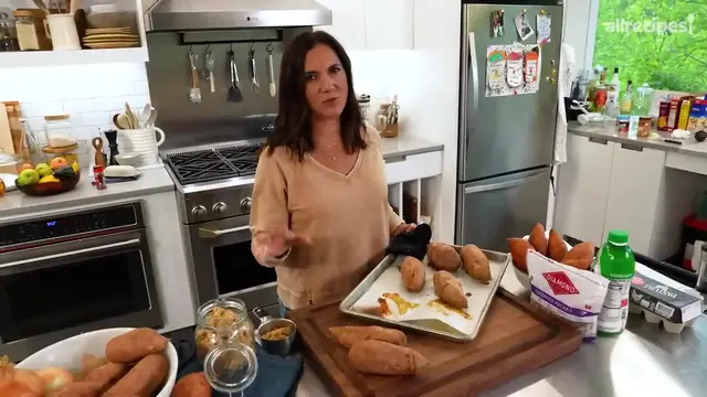 'Video thumbnail for I Made 3 Sweet Potato Recipes (Twice-Baked, Roasted, Soufflé) ¦ Allrecipes (720p 30fps)'