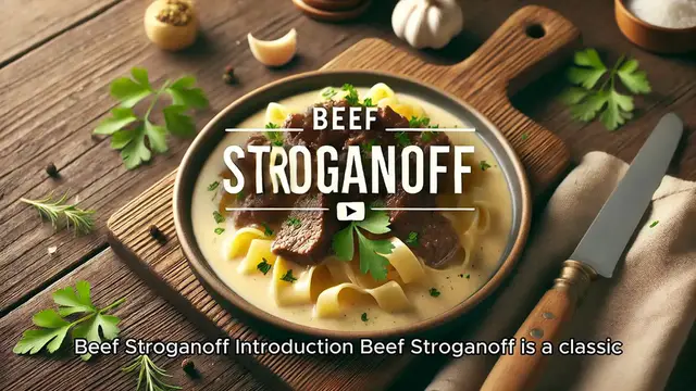 'Video thumbnail for Beef Stroganoff'