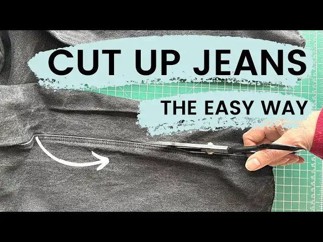 'Video thumbnail for How to cut up Old Jeans to get the most the useful elements'