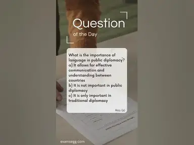 'Video thumbnail for What is the importance of language in public diplomacy?'