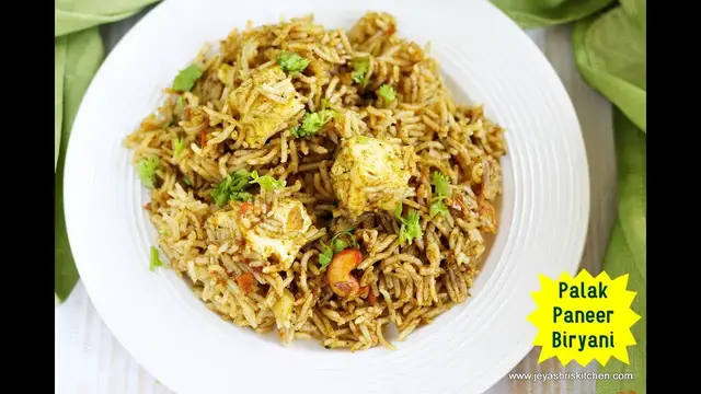 'Video thumbnail for Palak paneer biryani'