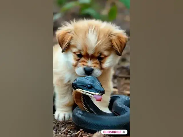 'Video thumbnail for Puppy Snake Friends $ #puppy #doglover #cutedog #snake #snakevideo'