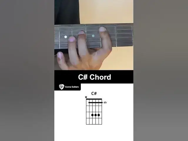'Video thumbnail for How To Play The C# Chord On Guitar - Guvna Guitars'