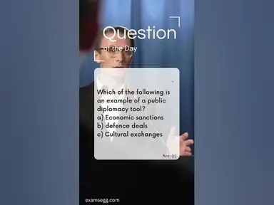 'Video thumbnail for Which of the following is an example of a public diplomacy tool?'