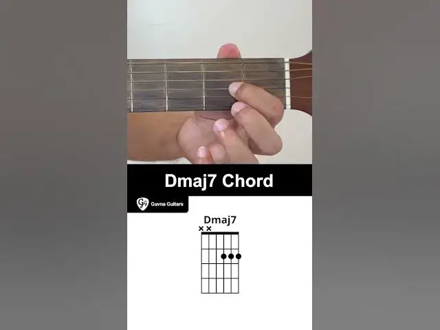 'Video thumbnail for How To Play The Dmaj7 Chord On Guitar - Guvna Guitars.'