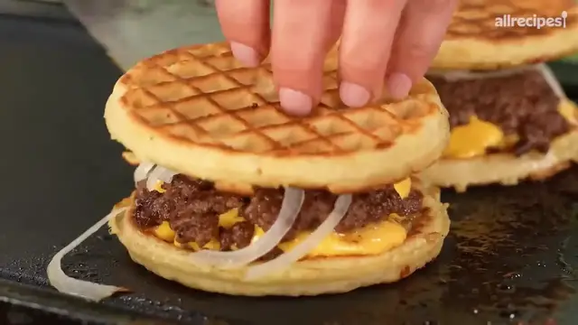 'Video thumbnail for 17 Ways to Use Waffles (Smashburgers, Churros, Tacos & More!) ¦ Allrecipes (720p 30fps)'