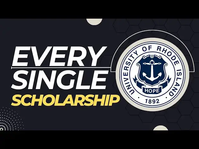 'Video thumbnail for Every Scholarship in the University of Rhode Island for International Students (2024)'
