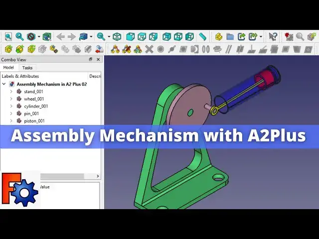 'Video thumbnail for Mechanism in FreeCAD with A2Plus Workbench | A2Plus Workbench   FreeCAD | Mechnexus'
