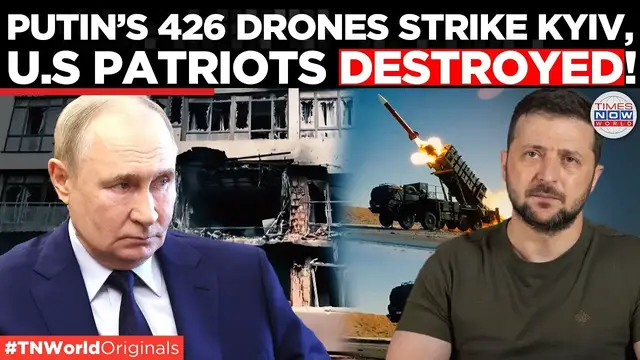 'Video thumbnail for Russia’s largest drone barrage strikes Ukraine, kills 2, wounds 15 | Times Now World'