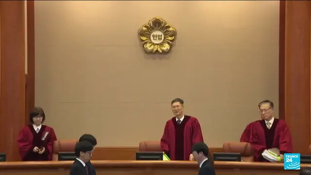 'Video thumbnail for South Korea's disgraced Yoon quits presidential residence'