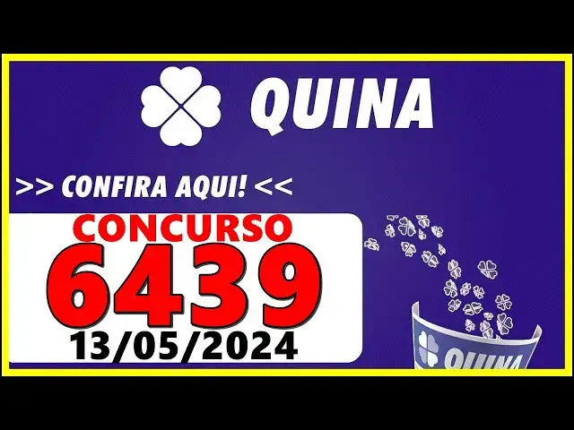 'Video thumbnail for RESULTADO DA QUINA Concurso 6439 de hoje, segunda 13/05/2024 - Quina 6439'
