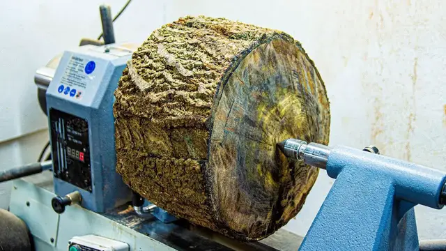 'Video thumbnail for Woodturning - Dragon Bowl from End Grain Black Walnut'