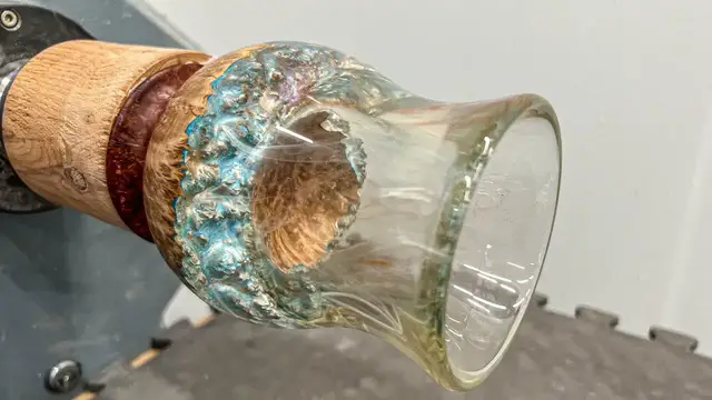 'Video thumbnail for Woodturning – Hours Of Sanding to Make It Look Like Glass'