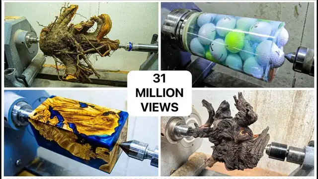 'Video thumbnail for My 4 MOST Amazing Woodturning Projects in 2022 (Epoxy Resin - ASMR)'