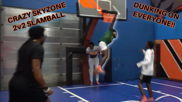 'Video thumbnail for Skyzone SLAM BALL 2v2! (CAUGHT MULTIPLE BODIES)'