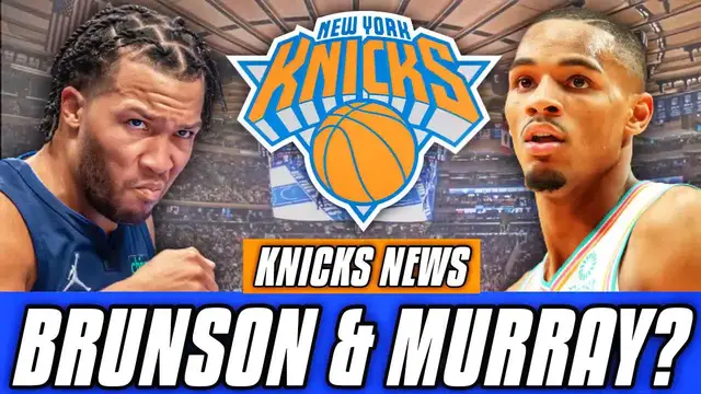 'Video thumbnail for NY Knicks SIGNING Jalen Brunson To 4-Year/$110M Deal & TRADING For Dejounte Murray?! | Knicks News'