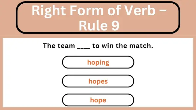 'Video thumbnail for English Grammar Practice || Right Form of Verb – Rule 9 || English Grammar Test'