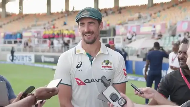'Video thumbnail for Australia bowl Windies out for 27 in "crazy" history-making third Test'