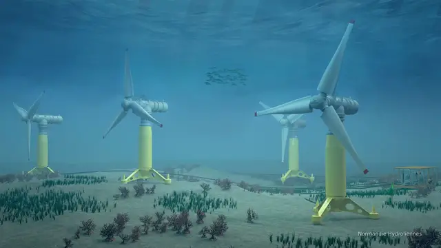 'Video thumbnail for Underwater turbines in France could provide energy for up to 8 million'
